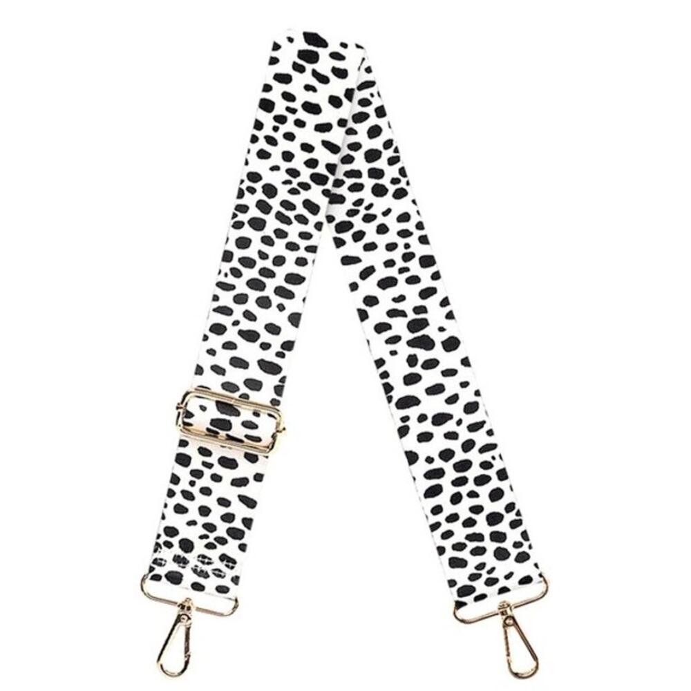 Black White Spotted Adjustable Detachable Crossbody Bag Purse Strap